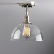 10" Clear Glass Dome Shade Semi-Flush/Recessed Light Fixture