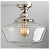 16" Clear Glass Schoolhouse Style Lighting Fixture