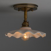 8" Scalloped Ceramic Shade - Semi-Flush Ceiling Ceramic Shade