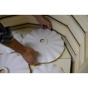 8" Scalloped Ceramic Shade - Semi-Flush Ceiling Ceramic Shade
