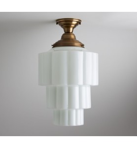 Ceiling Light - Opal Glass - Mid Century Modern Lighting