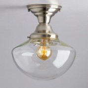 Clear Bevel Recessed Schoolhouse Glass Hourglass Light Fixture