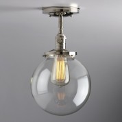 6" Clear Glass Hand Blown Light Fixture