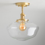 Large 12" Clear Recessed or Semi-recessed Light Fixture