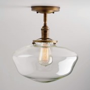 Large 12" Clear Recessed or Semi-recessed Light Fixture