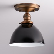 Mini enamel dome lampshade semi-recessed