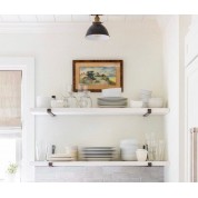 Mini enamel dome lampshade semi-recessed