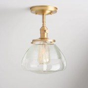 Modern Hand Blown Clear Glass - Mid Century Style