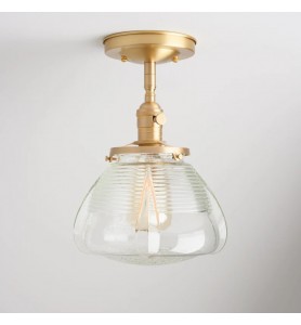 Modern Hand Blown Clear Glass - Mid Century Style