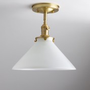 Opal Hand Blown Glass Cone Shade
