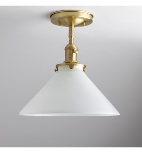 Opal Hand Blown Glass Cone Shade