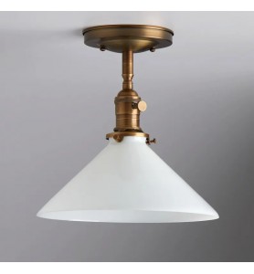 Opal Hand Blown Glass Cone Shade