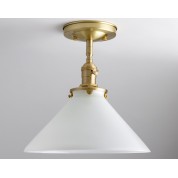 Opal Hand Blown Glass Cone Shade