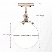 Opal Hand Blown Glass Cone Shade