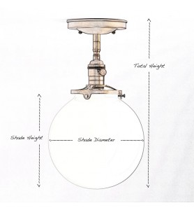 Opal Hand Blown Glass Cone Shade