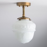 Semi-recessed - Brass ceiling hand-blown glass