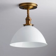 White Metal 10" Farmhouse Lighting Ceiling Light Fixture