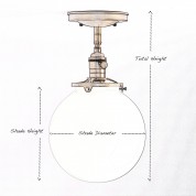 White glass drum lampshade lamp