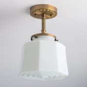 White glass drum lampshade lamp