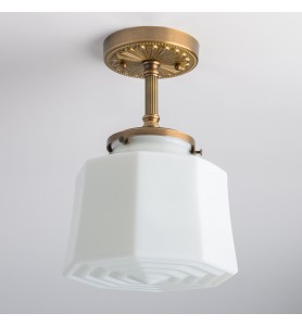 White glass drum lampshade lamp